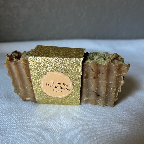 Hand Crafted Other - Hand Crafted Gold-Wrapped Green Tea Mango Butter Soap